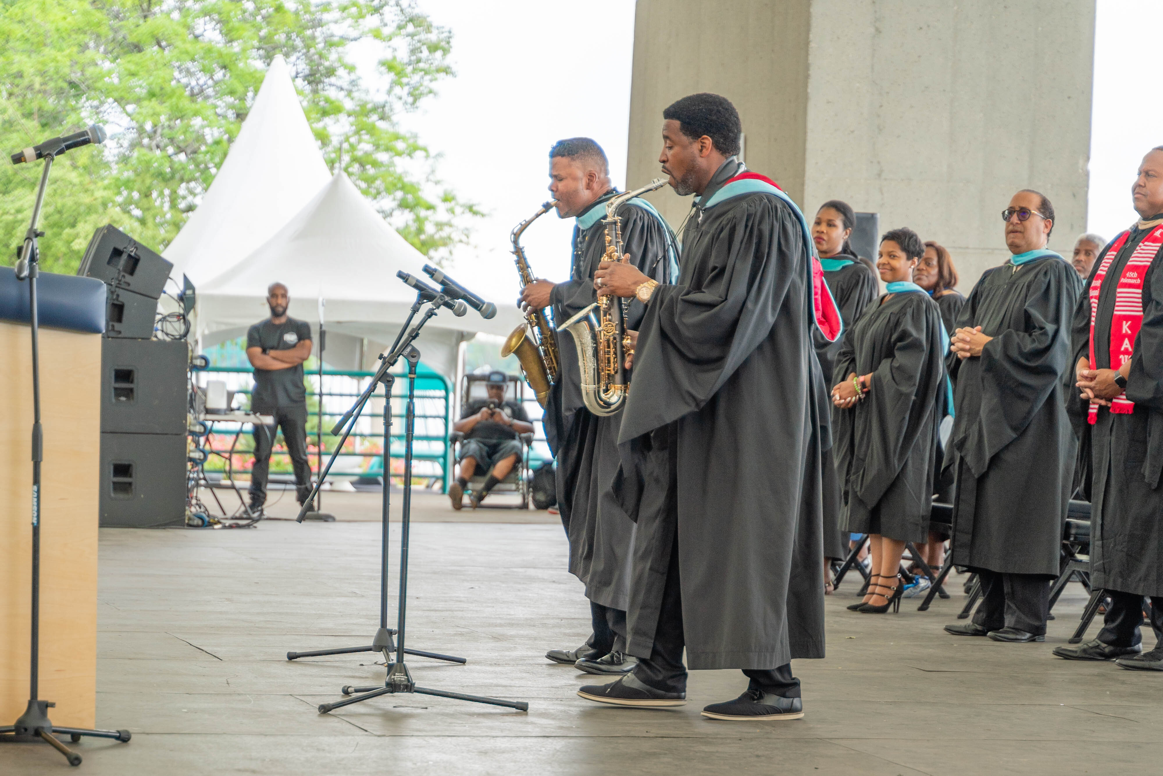 2021 U Graduation--Saxophones playing Lift Every Voice