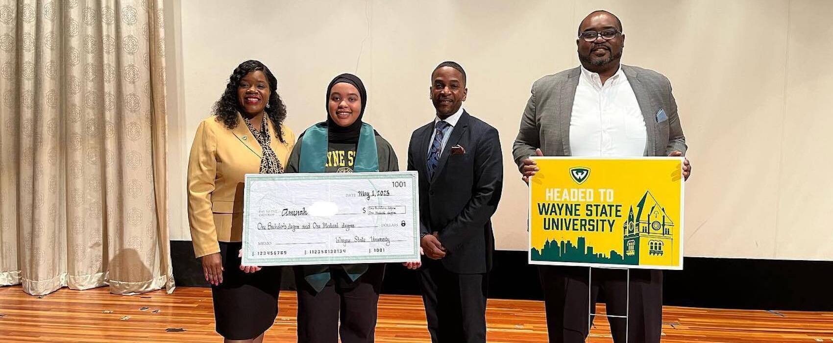 Aminah (2023) receives Med School Scholarship from Wayne State
