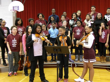 Birney K-8 is one of two middle schools in Southfield to offer orchestra.