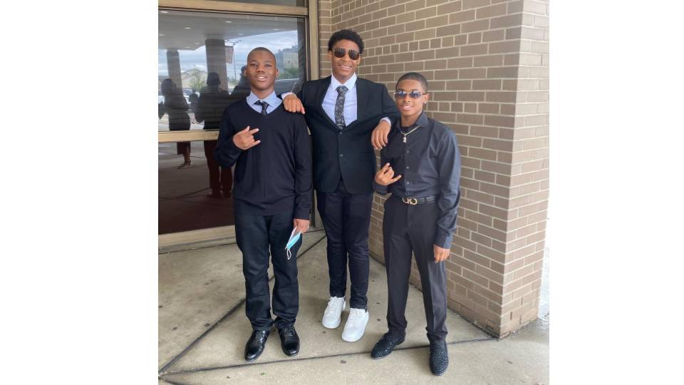 Dezmond, Emmanuel and Trevaughn - 8th Grade Promotion