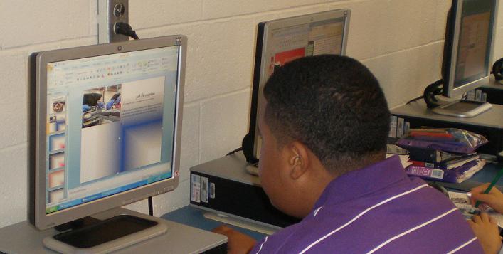 Student at a Computer
