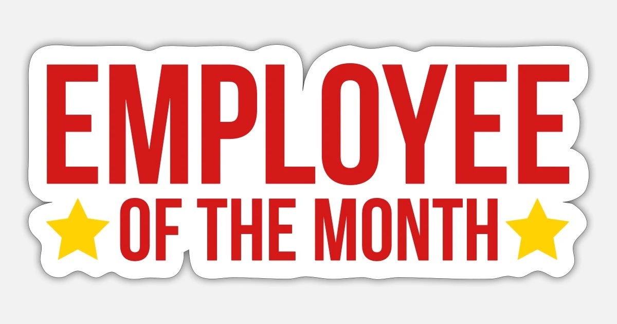 employee of the month sticker